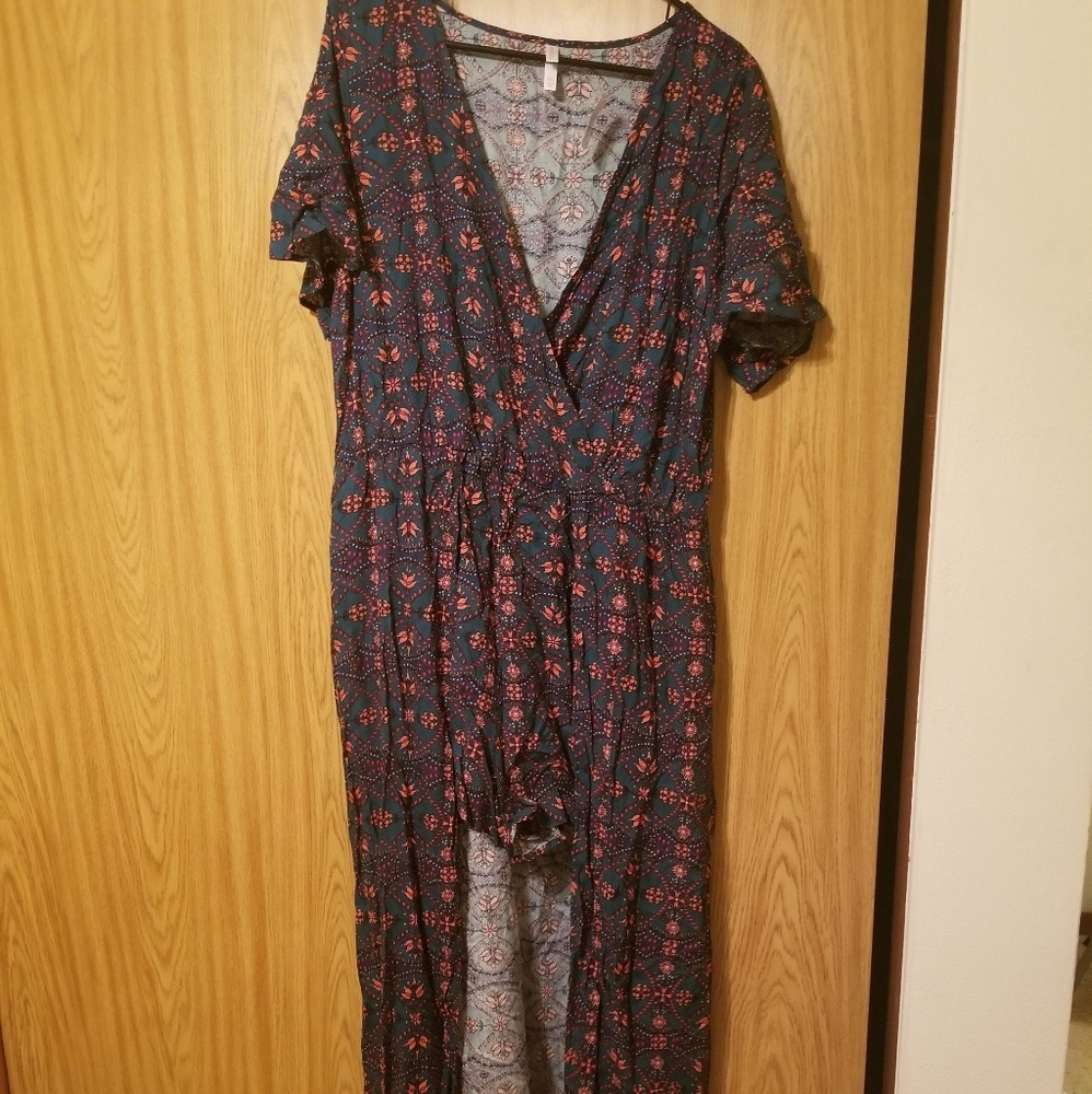 High low floral romper.